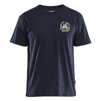 Blaklader 94191042 Cotton T-Shirt Blaklader Beach Club Print Dark Navy Blue Main #colour_dark-navy-blue