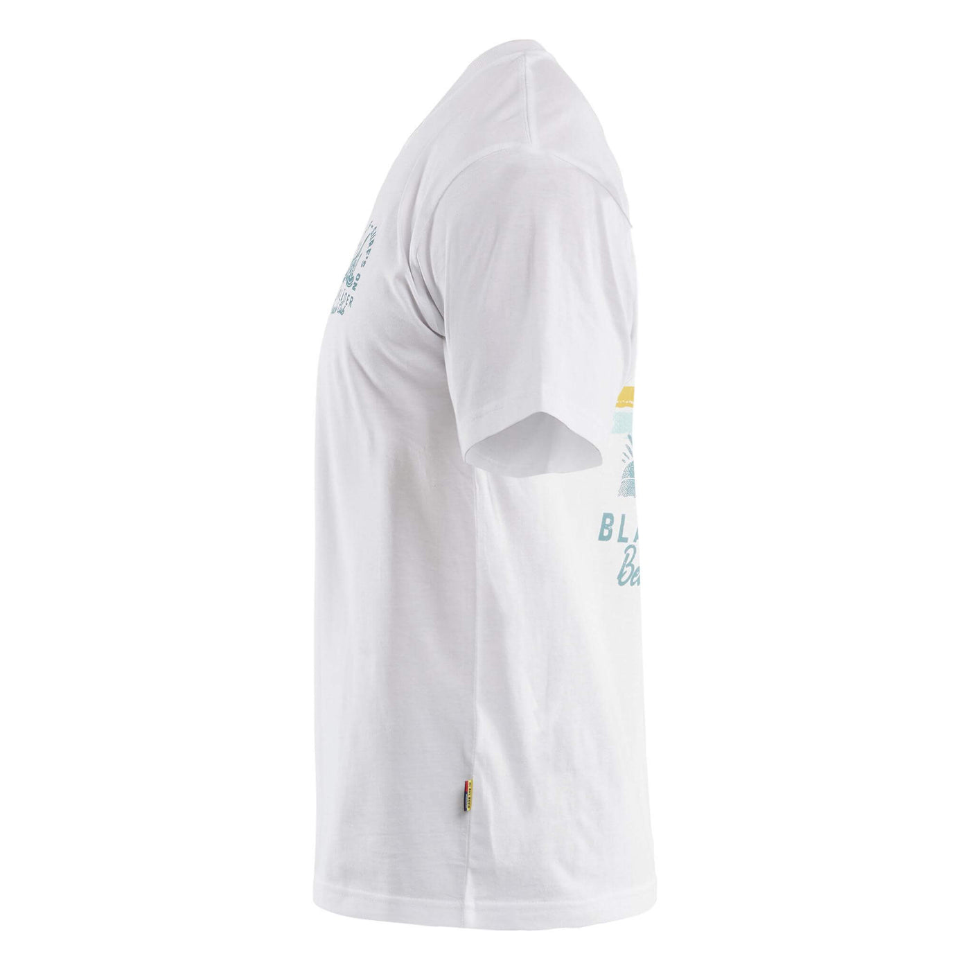 Blaklader 94191042 Cotton T-Shirt Blaklader Beach Club Print White Left #colour_white