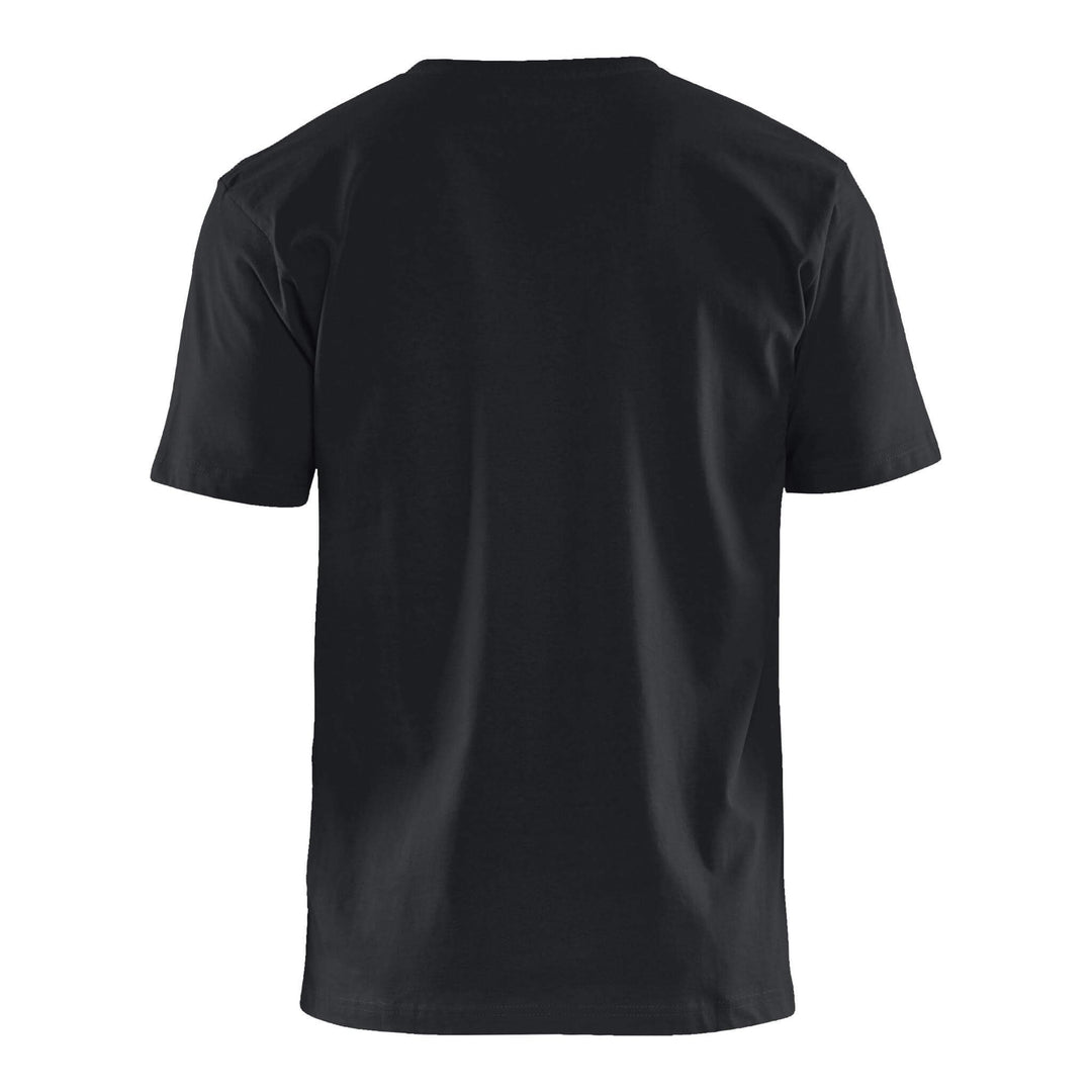 Blaklader 36021030 Cotton T-Shirt (Multipack of 10) Black Rear #colour_black