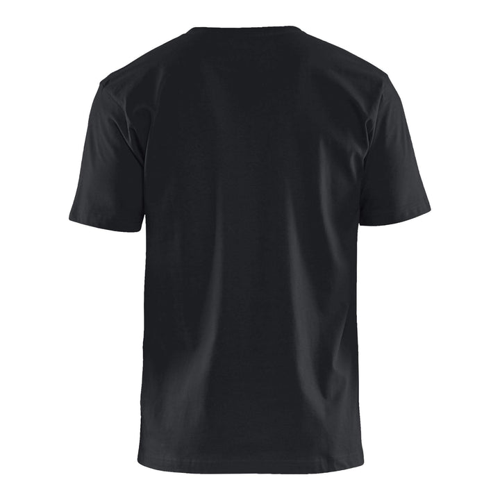 Blaklader 36021030 Cotton T-Shirt (Multipack of 10) Black Rear #colour_black