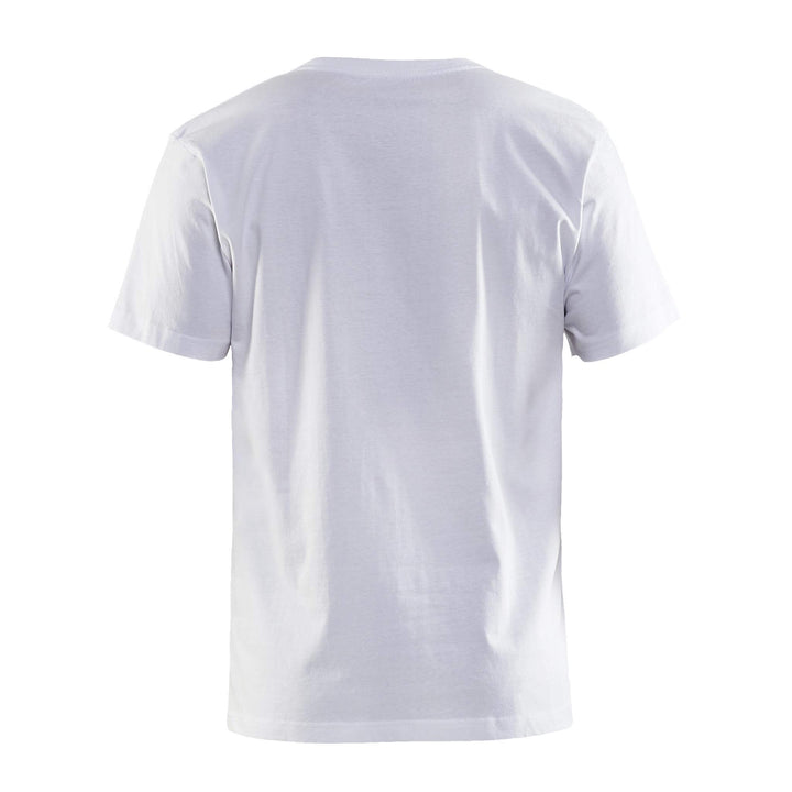 Blaklader 36021030 Cotton T-Shirt (Multipack of 10) White Rear #colour_white