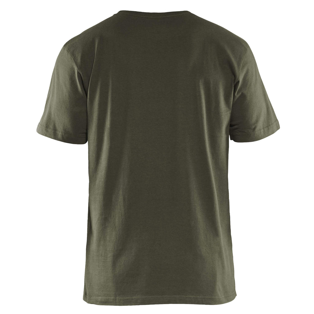 Blaklader 36251042 Cotton T-Shirt (Multipack of 5) Army Green Rear #colour_army-green