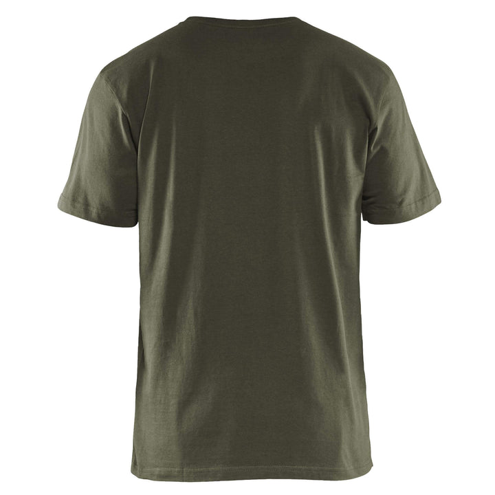 Blaklader 36251042 Cotton T-Shirt (Multipack of 5) Army Green Rear #colour_army-green