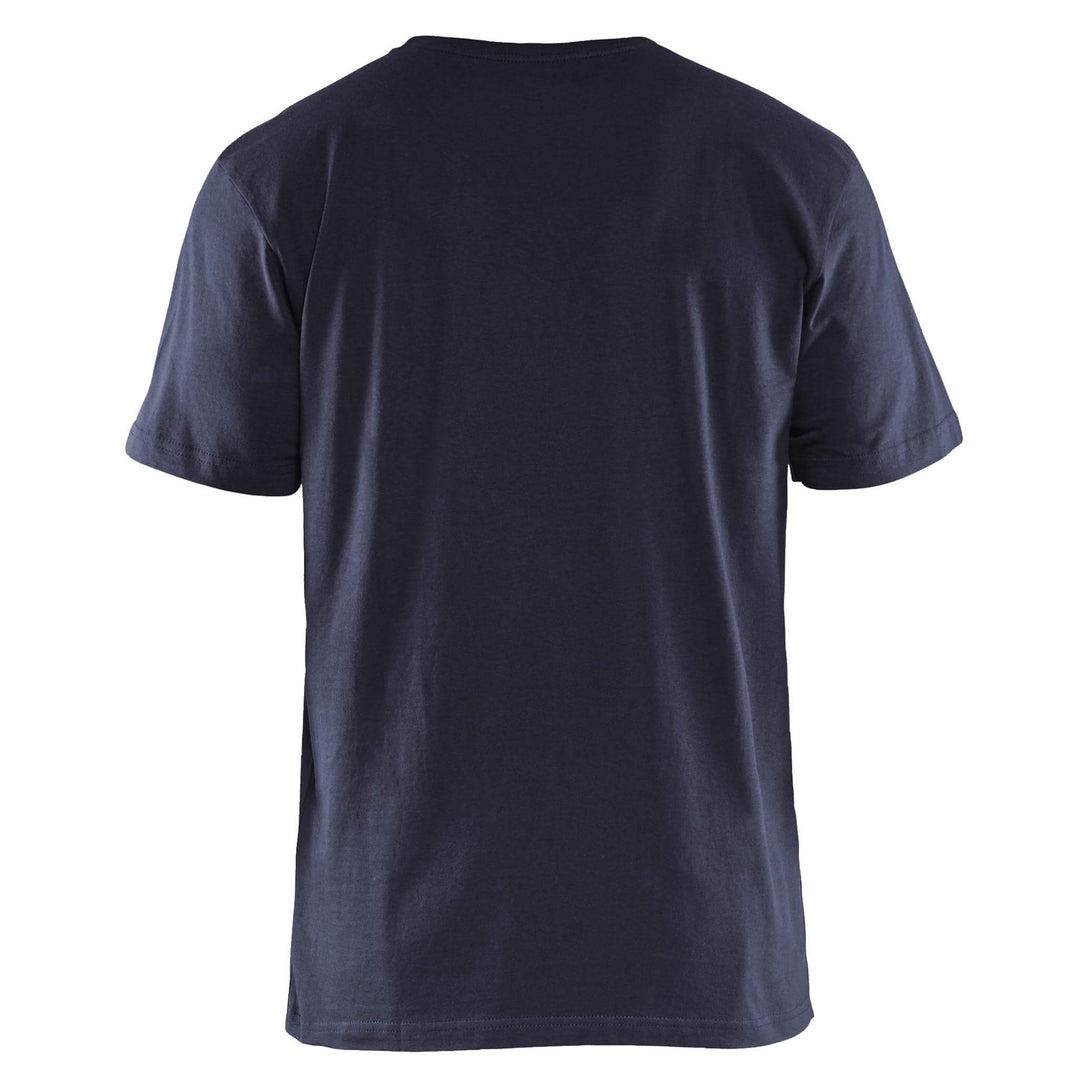 Blaklader 36251042 Cotton T-Shirt (Multipack of 5) Dark Navy Blue Rear #colour_dark-navy-blue
