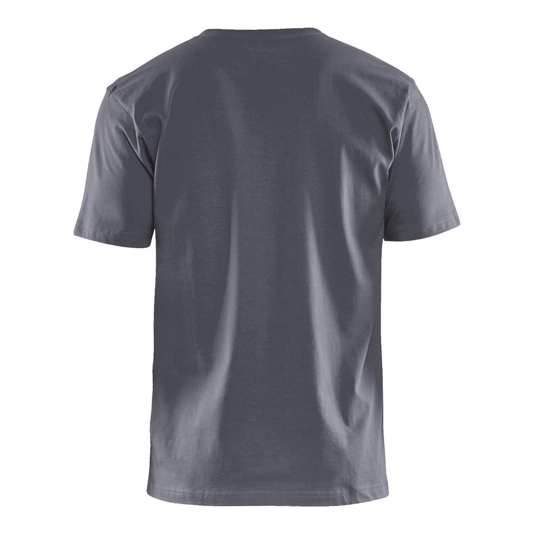 Blaklader 36251042 Cotton T-Shirt (Multipack of 5) Grey Rear #colour_grey