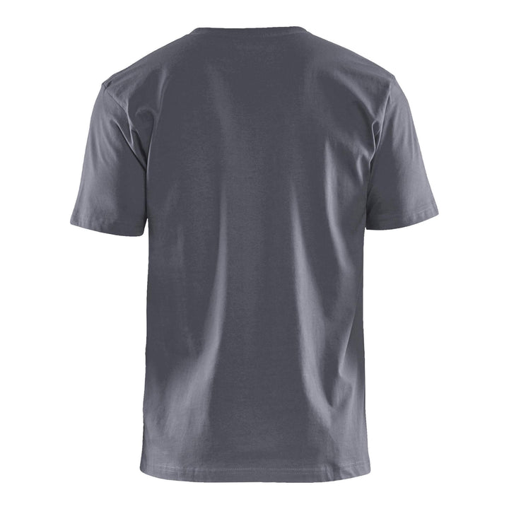 Blaklader 36251042 Cotton T-Shirt (Multipack of 5) Grey Rear #colour_grey