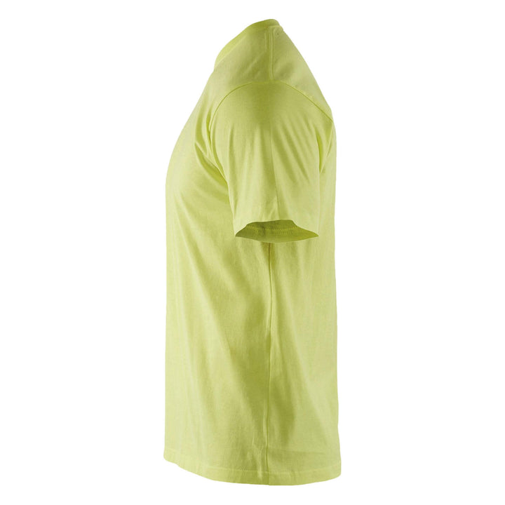 Blaklader 36251042 Cotton T-Shirt (Multipack of 5) Hi-Vis Yellow Left #colour_hi-vis-yellow