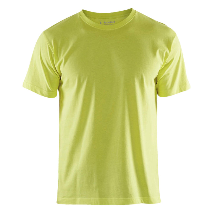Blaklader 36251042 Cotton T-Shirt (Multipack of 5) Hi-Vis Yellow Main #colour_hi-vis-yellow