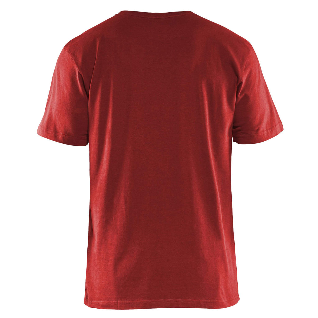 Blaklader 36251042 Cotton T-Shirt (Multipack of 5) Red Rear #colour_red