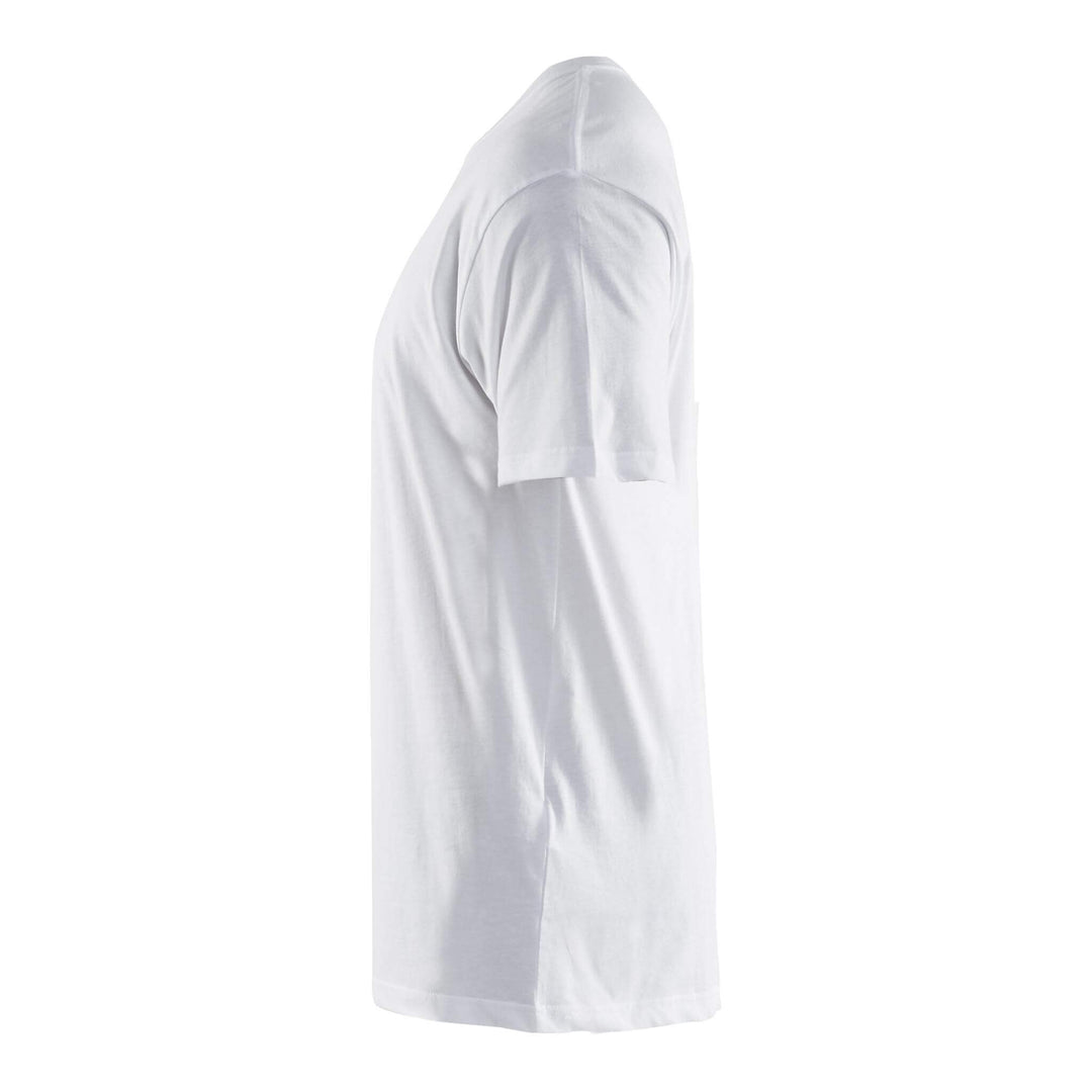 Blaklader 36251042 Cotton T-Shirt (Multipack of 5) White Left #colour_white