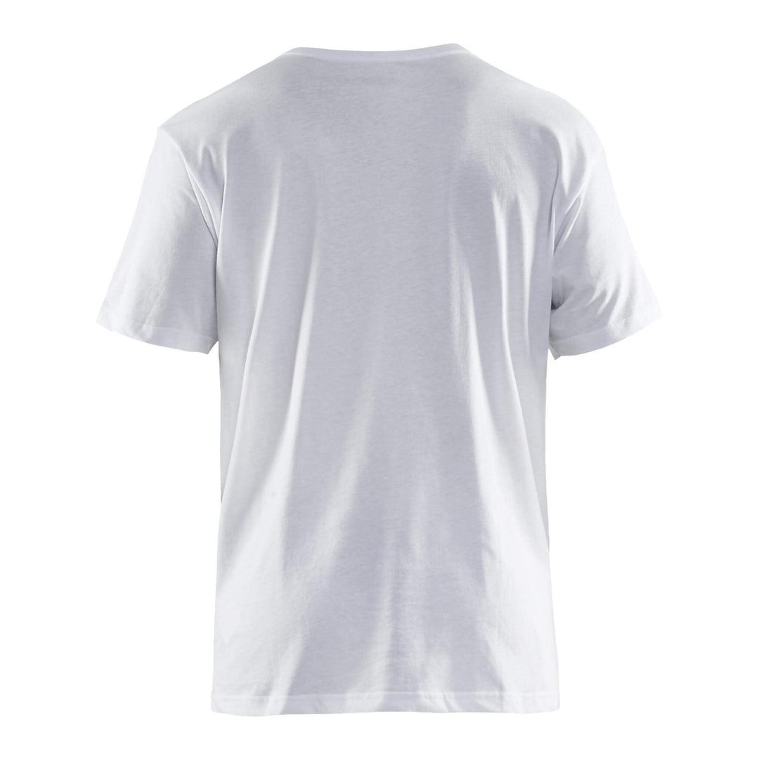 Blaklader 36251042 Cotton T-Shirt (Multipack of 5) White Rear #colour_white