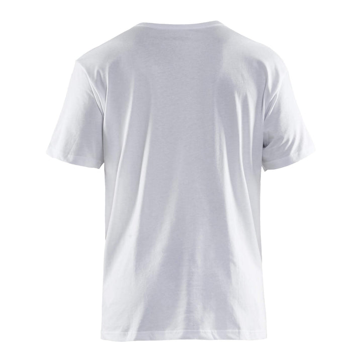 Blaklader 36251042 Cotton T-Shirt (Multipack of 5) White Rear #colour_white