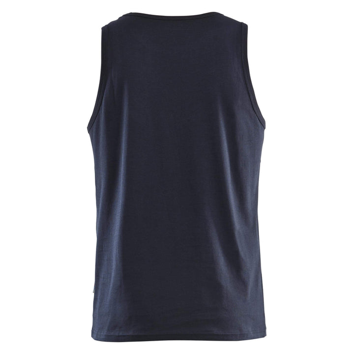 Blaklader 35111042 Cotton Tank Top Vest Dark Navy Blue Rear #colour_dark-navy-blue