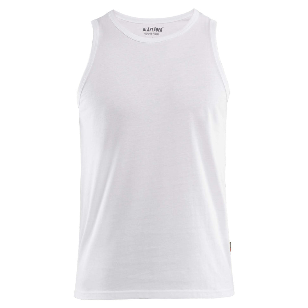 Blaklader 35111042 Cotton Tank Top Vest White Main #colour_white