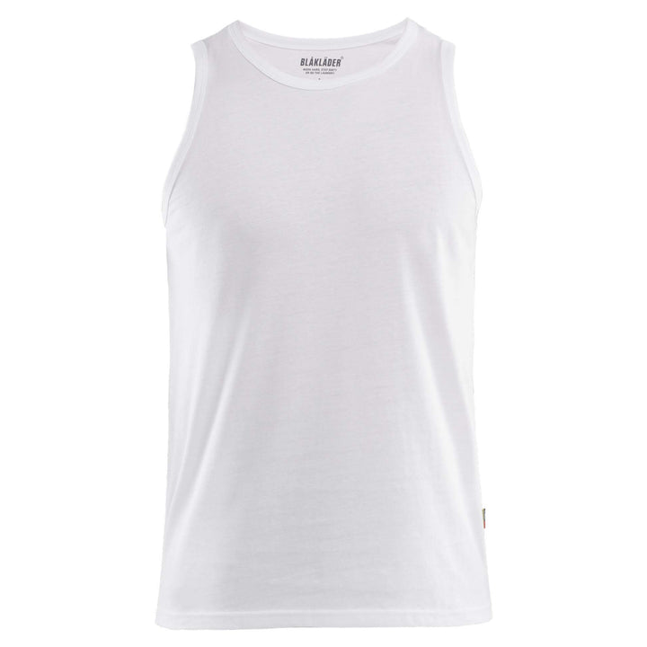 Blaklader 35111042 Cotton Tank Top Vest White Main #colour_white