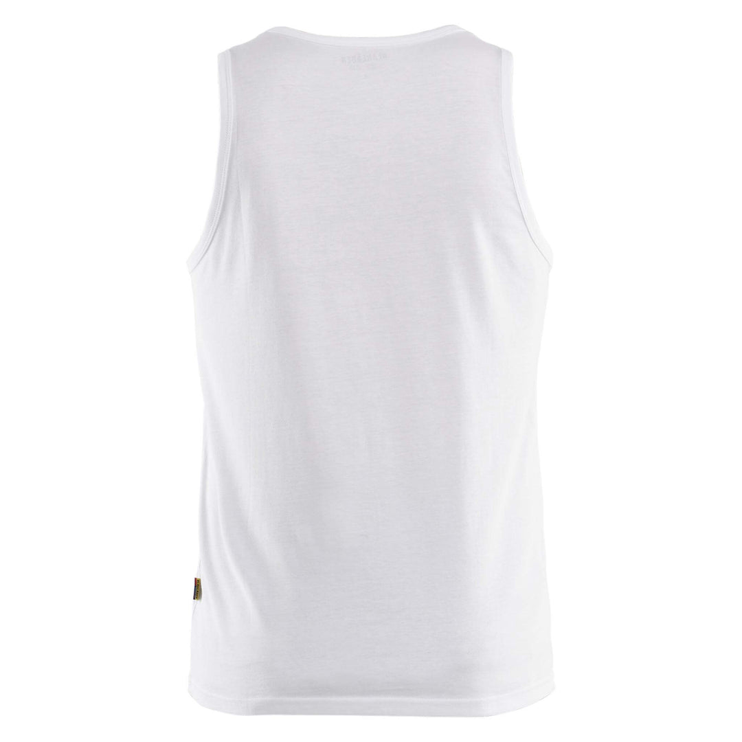 Blaklader 35111042 Cotton Tank Top Vest White Rear #colour_white