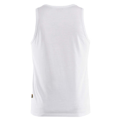 Blaklader 35111042 Cotton Tank Top Vest White Rear #colour_white