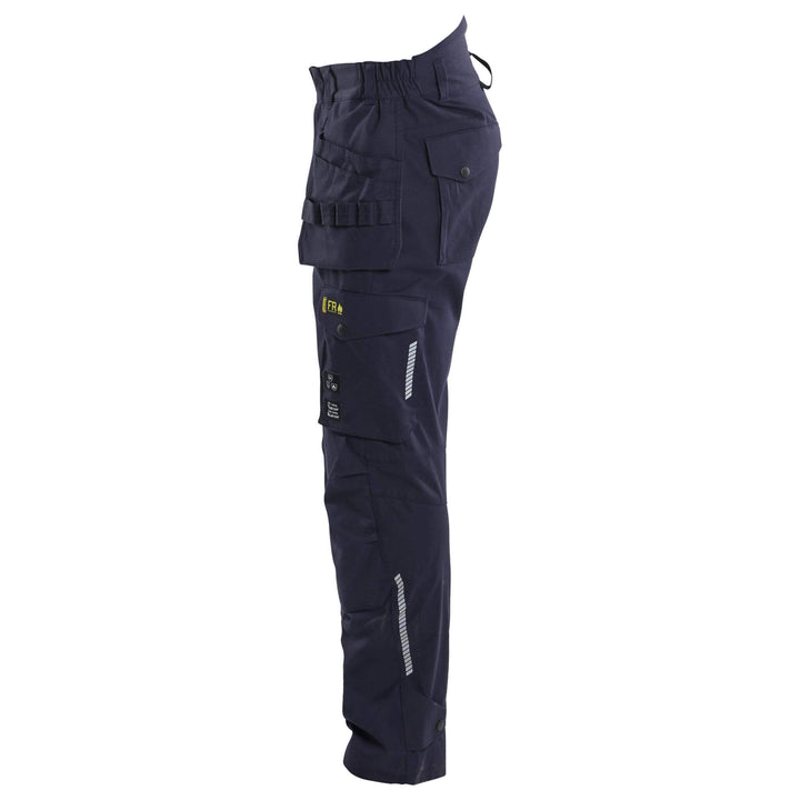 Blaklader 14181512 Craftsman Inherent Flame Retardant Holster Pocket Trousers Navy Blue Left #colour_navy-blue