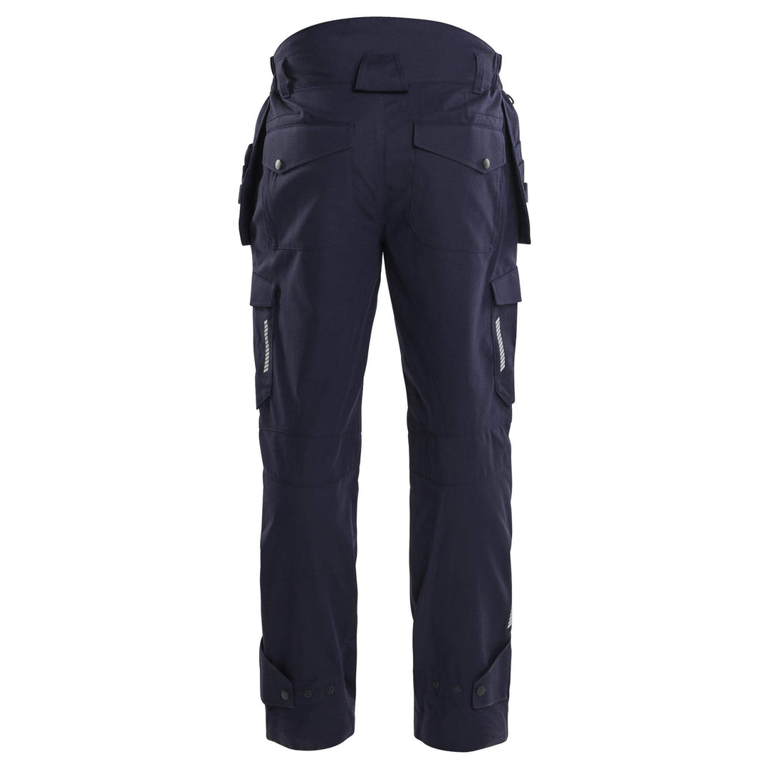 Blaklader 14181512 Craftsman Inherent Flame Retardant Holster Pocket Trousers Navy Blue Rear #colour_navy-blue