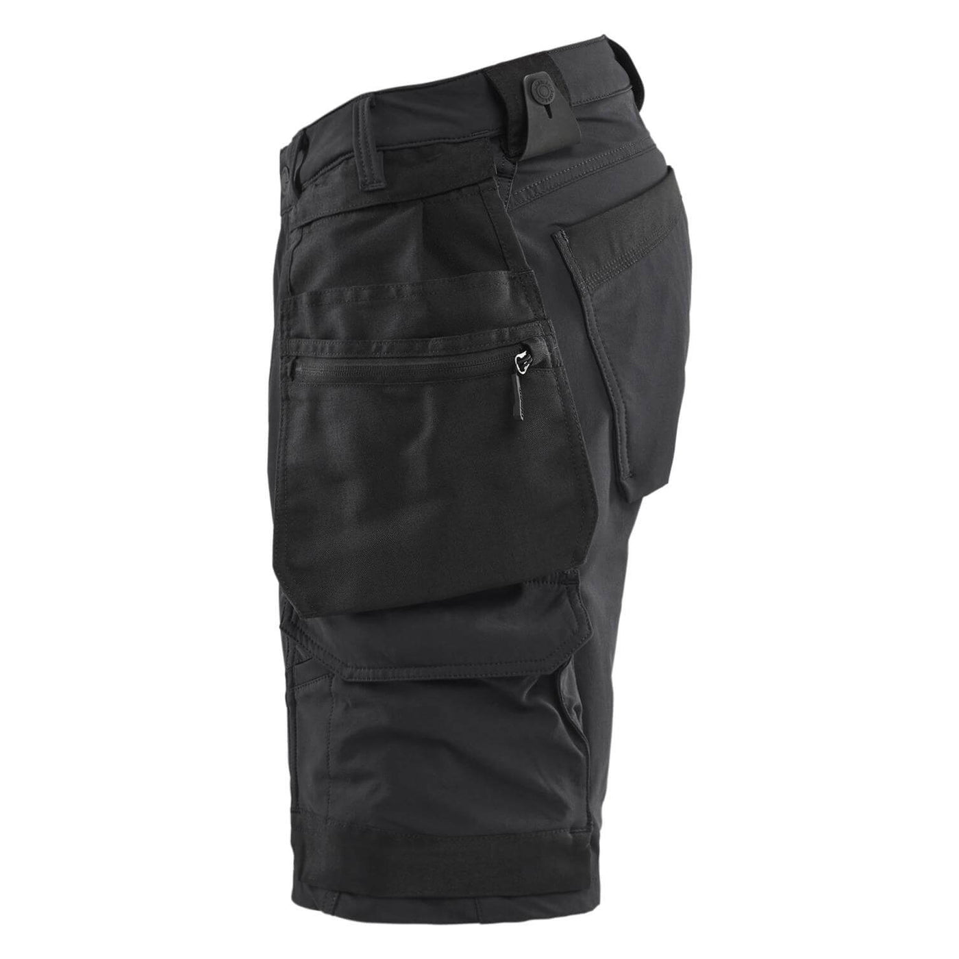 Blaklader 17021645 Craftsman Shorts 4-Way Stretch Black Left #colour_black