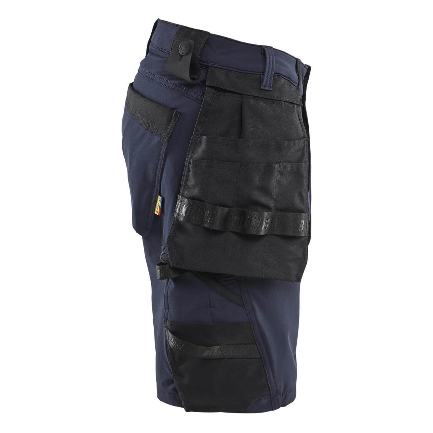 Blaklader 17021645 Craftsman Shorts 4-Way Stretch Dark Navy Blue/Black Right #colour_dark-navy-blue-black