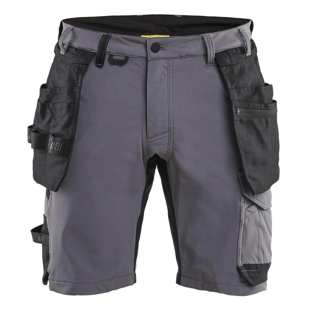 Blaklader 17021645 Craftsman Shorts 4-Way Stretch Mid Grey/Black Main #colour_mid-grey-black