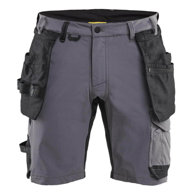 Blaklader 17021645 Craftsman Shorts 4-Way Stretch Mid Grey/Black Main #colour_mid-grey-black