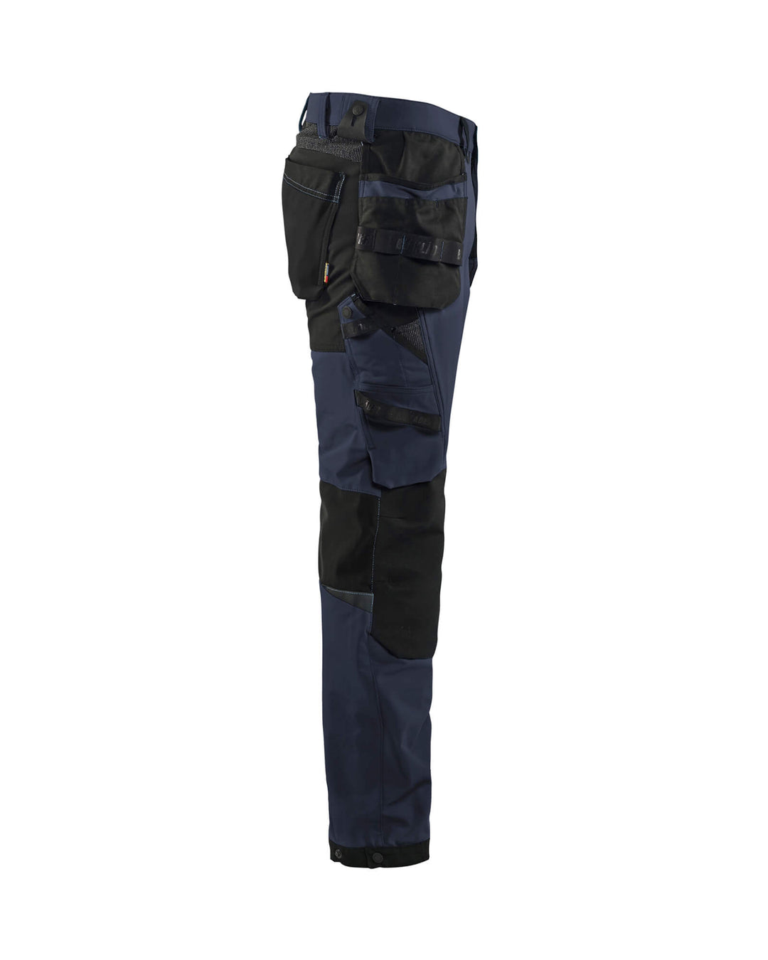 Blaklader 15221645 Craftsman Trousers 4-Way-Stretch Dark Navy Blue/Black Right #colour_dark-navy-blue-black