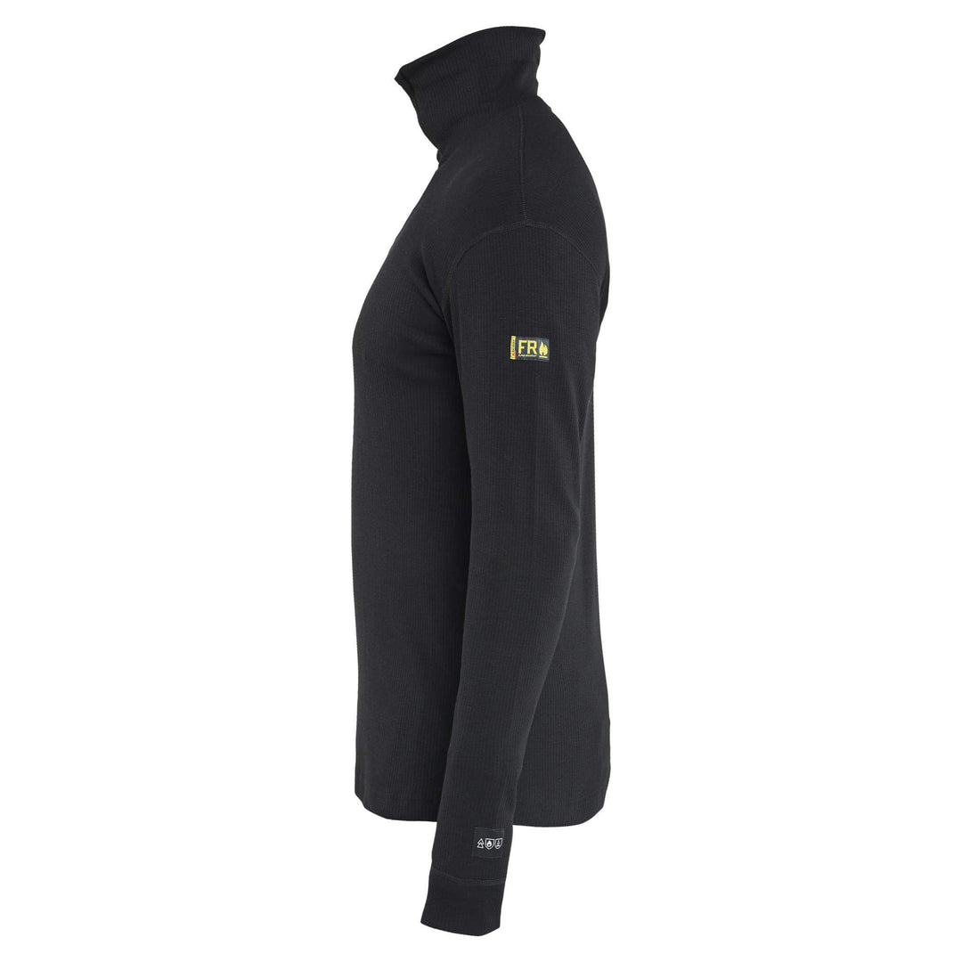 Blaklader 48981764 Flame Resistant Basic Zip-Neck Baselayer Shirt Black Right #colour_black