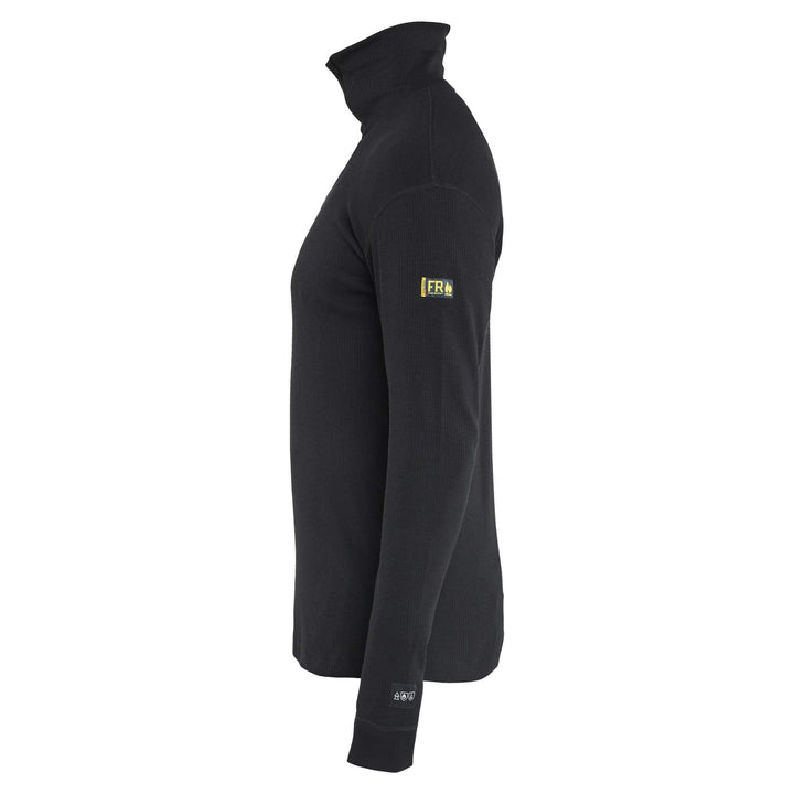 Blaklader 48981764 Flame Resistant Basic Zip-Neck Baselayer Shirt Black Right #colour_black