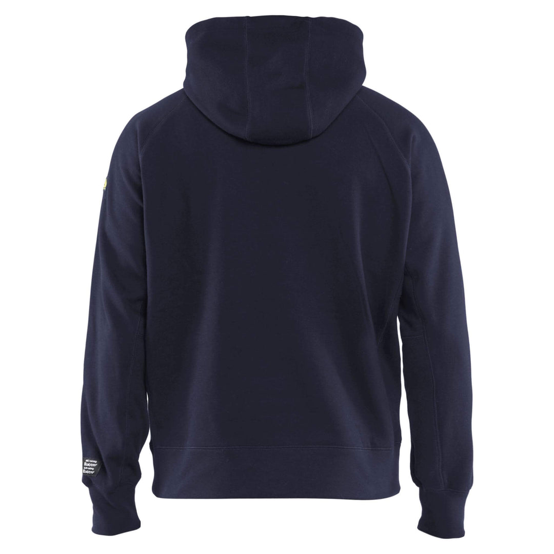 Blaklader 34781762 Flame Resistant Hoodie Navy Blue Rear #colour_navy-blue