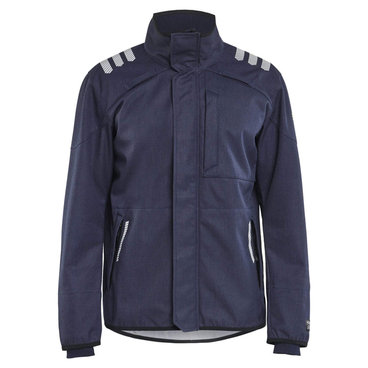 Blaklader 44471560 Flame Resistant Softshell Jacket Navy Blue Main #colour_navy-blue