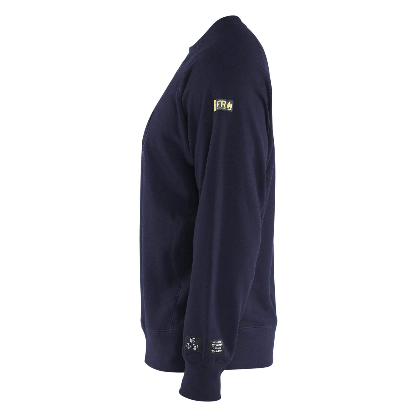 Blaklader 34771762 Flame Resistant Sweatshirt Navy Blue Left #colour_navy-blue