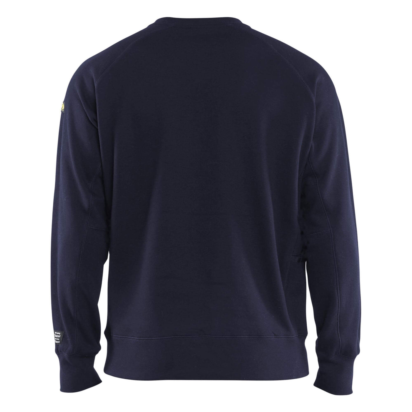 Blaklader 34771762 Flame Resistant Sweatshirt Navy Blue Rear #colour_navy-blue