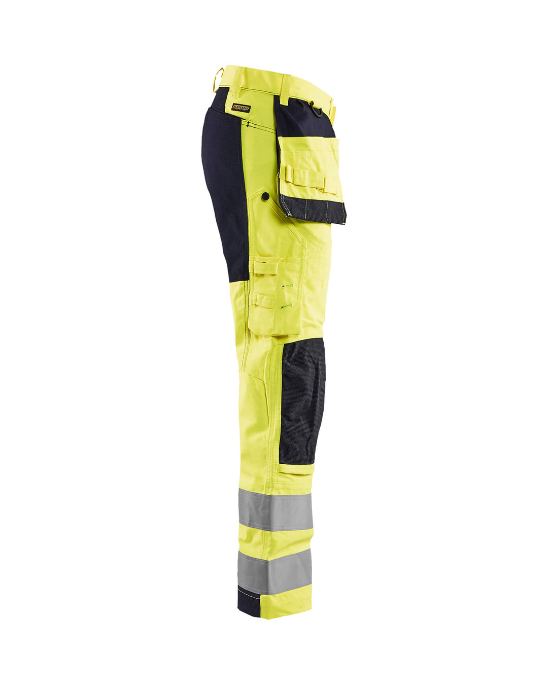 Blaklader 15871512 Flame-Retardant Stretch Trousers Yellow/Navy Blue Right #colour_yellow-navy-blue