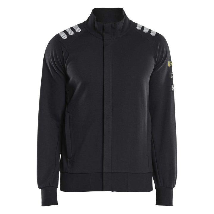 Blaklader 34531762 Flame resistant Zip Sweatshirt Black Main #colour_black
