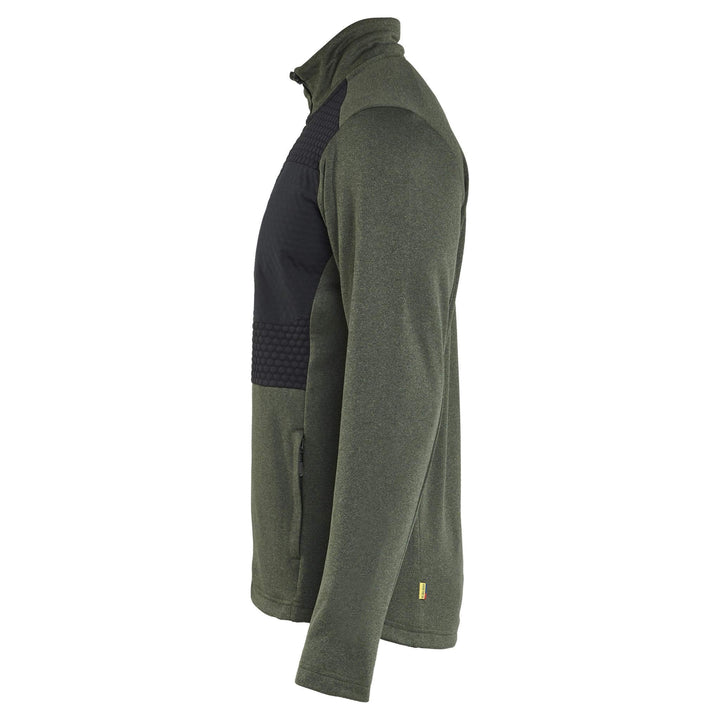 Blaklader 35482533 Full Zip Sweatshirt Autumn Green/Black Left #colour_autumn-green-black