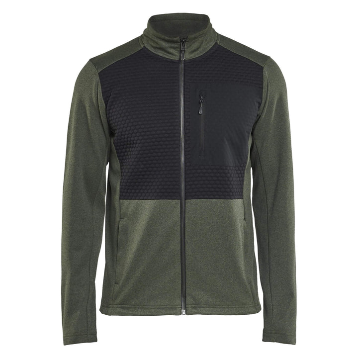 Blaklader 35482533 Full Zip Sweatshirt Autumn Green/Black Main #colour_autumn-green-black