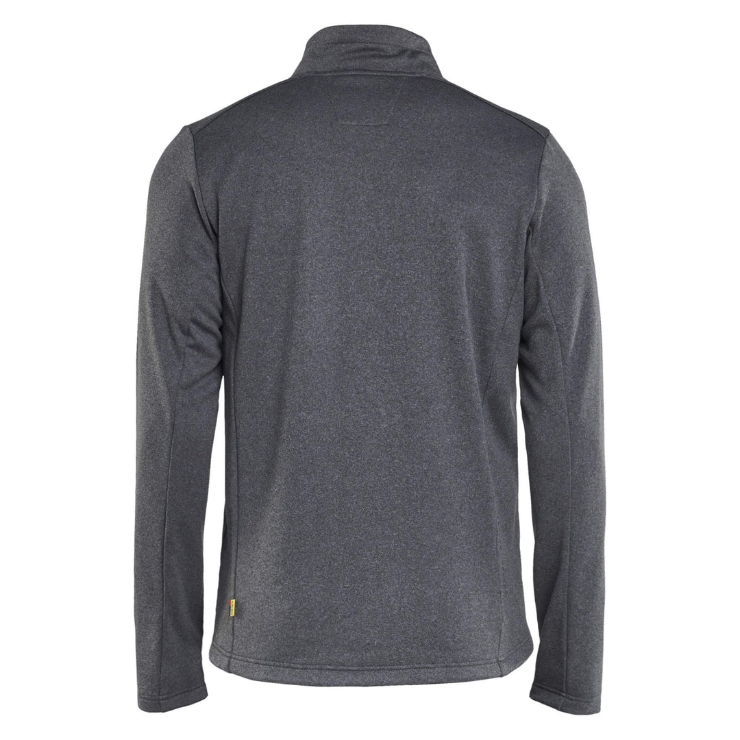 Blaklader 35482533 Full Zip Sweatshirt Black Melange Rear #colour_black-melange