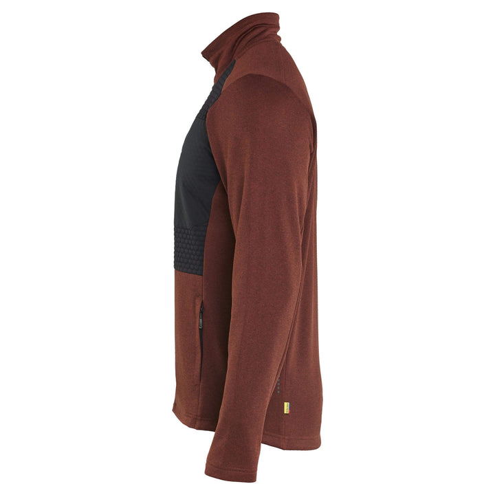 Blaklader 35482533 Full Zip Sweatshirt Burned Red/Black Left #colour_burned-red-black