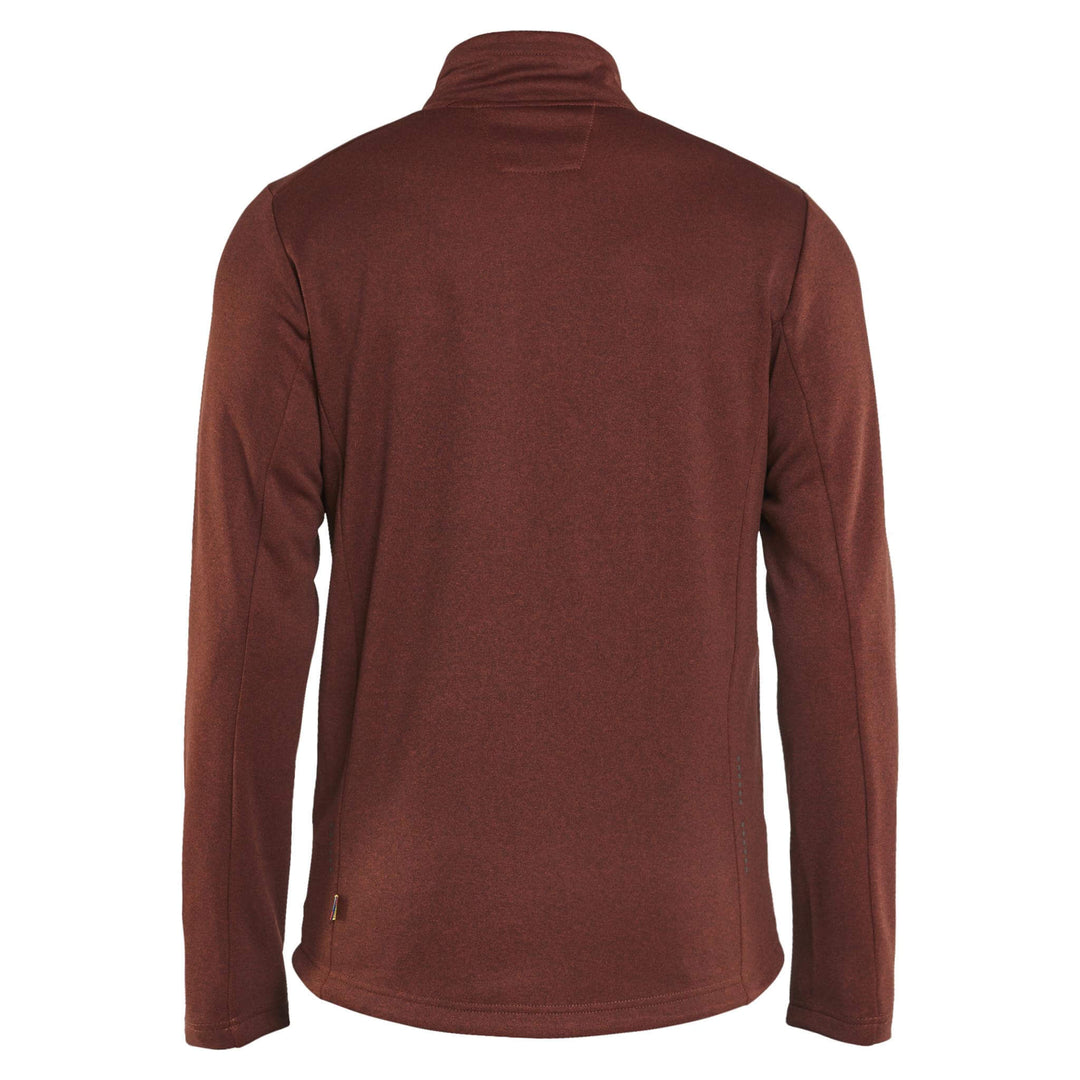 Blaklader 35482533 Full Zip Sweatshirt Burned Red/Black Rear #colour_burned-red-black