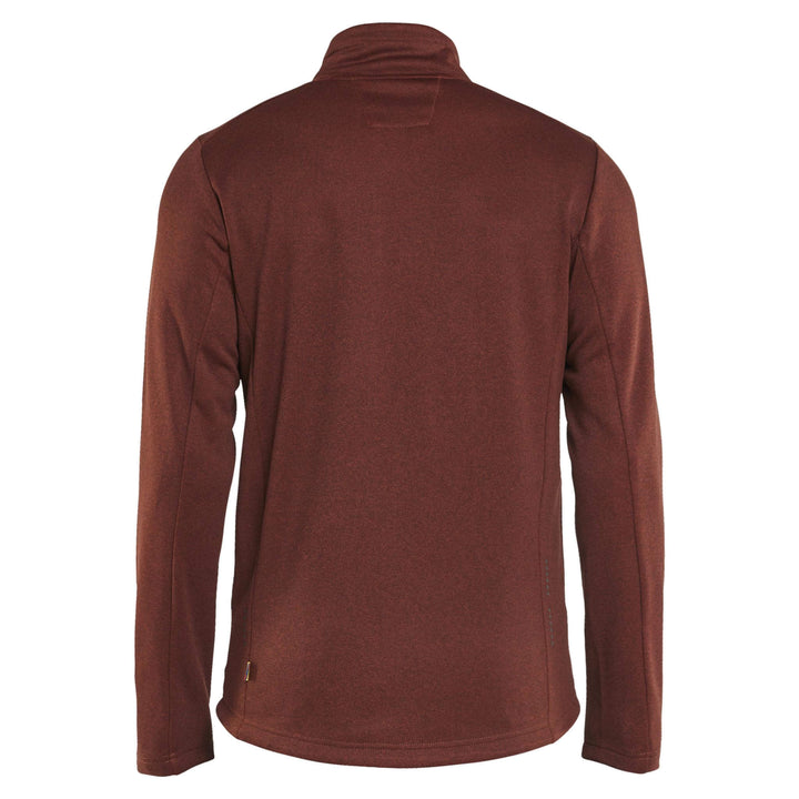 Blaklader 35482533 Full Zip Sweatshirt Burned Red/Black Rear #colour_burned-red-black