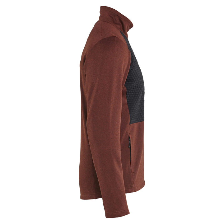 Blaklader 35482533 Full Zip Sweatshirt Burned Red/Black Right #colour_burned-red-black