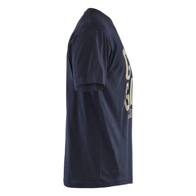 Blaklader 94211042 Grit And Grind Cotton T-Shirt Dark Navy Blue Right #colour_dark-navy-blue