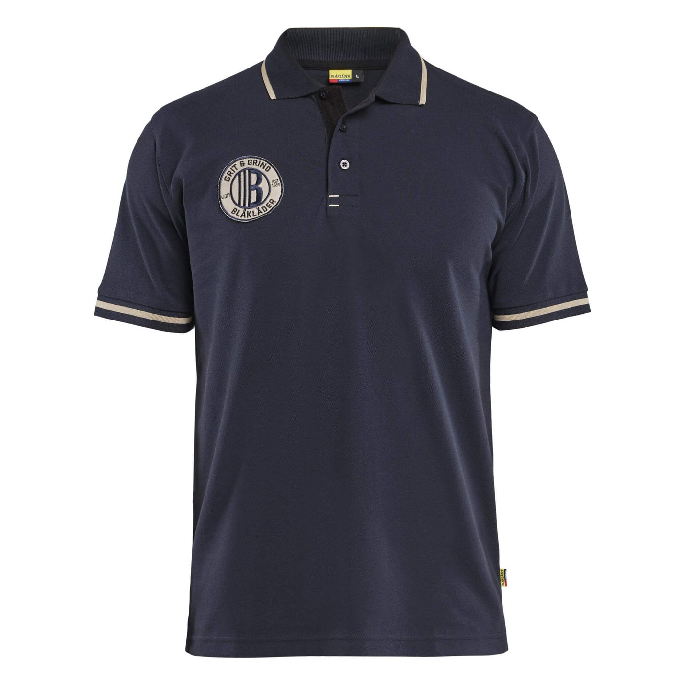 Blaklader 94021050 Grit And Grind Polo Shirt Dark Navy Blue Main #colour_dark-navy-blue