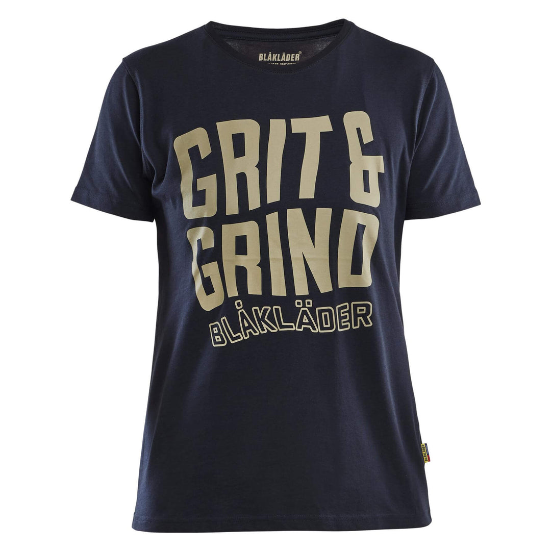 Blaklader 94091042 Grit And Grind Womens Cotton T-Shirt Dark Navy Blue Main #colour_dark-navy-blue