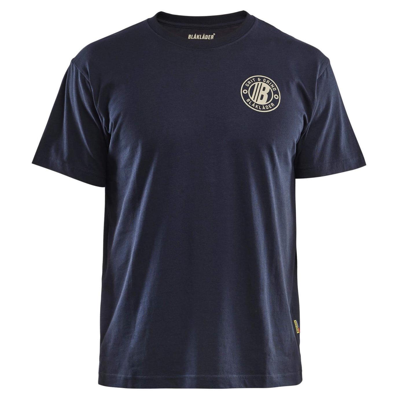 Blaklader 94201042 Grit Flag Cotton T-Shirt Dark Navy Blue Main #colour_dark-navy-blue