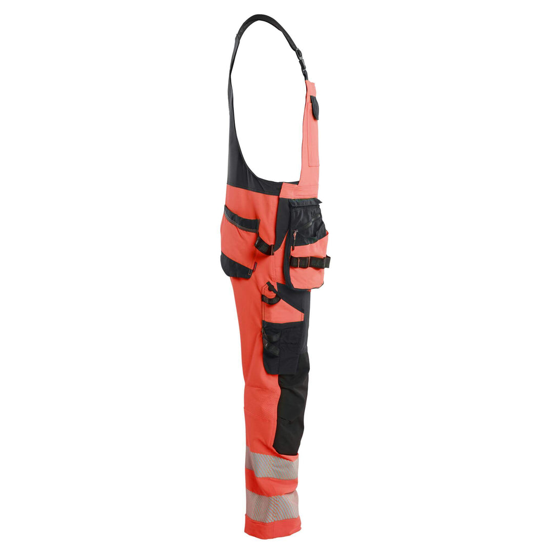 Blaklader 26261648 Hi-Vis 4-Way-Stretch Bib Overalls Red/Black Right #colour_red-black