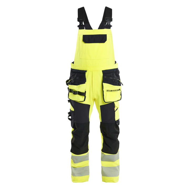 Blaklader 26261648 Hi-Vis 4-Way-Stretch Bib Overalls Yellow/Black Main #colour_yellow-black