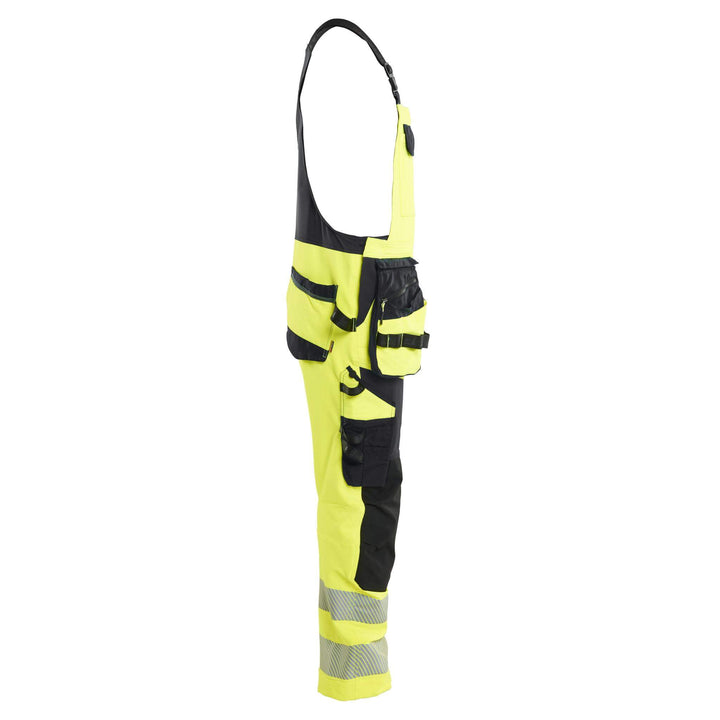 Blaklader 26261648 Hi-Vis 4-Way-Stretch Bib Overalls Yellow/Black Right #colour_yellow-black